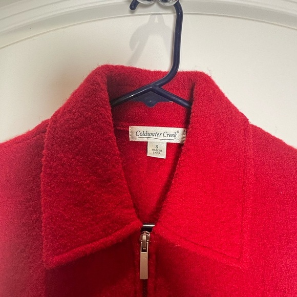 Coldwater Creek Vibrant Red Zip-Up Sweater Vest - Picture 2 of 9